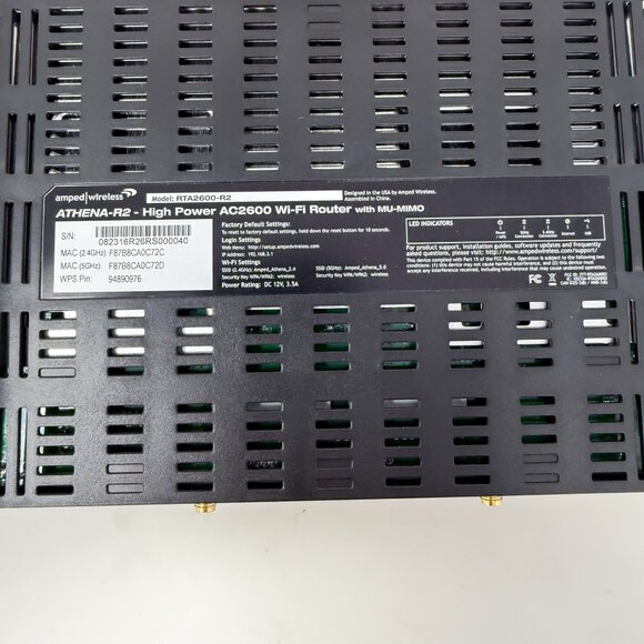 Amped RTA2600-R2 Wireless Athena-R2 High Power AC2600 Wi-Fi Router with MU-MIMO - Picture 12 of 12